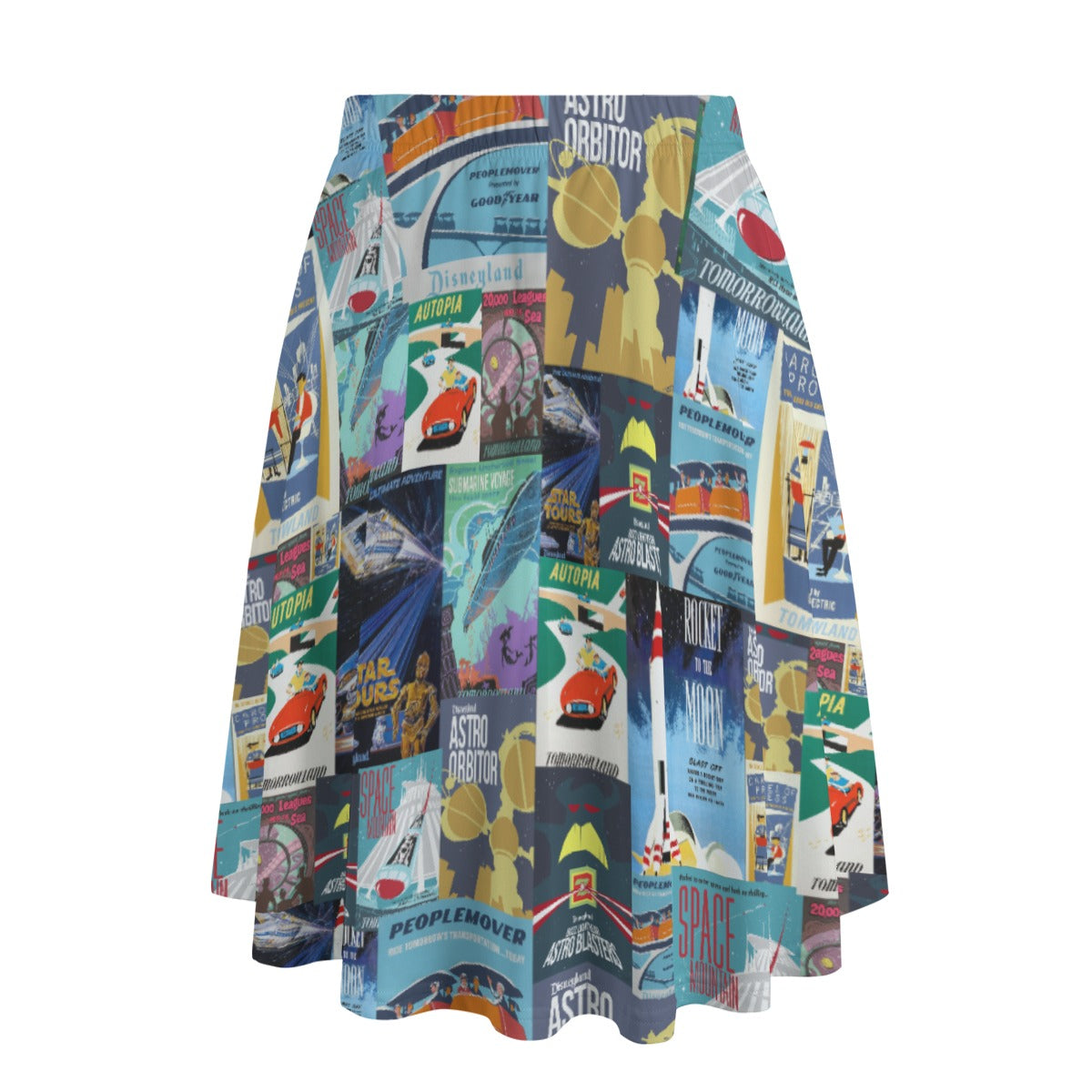 Vintage Tomorrow Ride Posters - Women’s Pocket Midi Skirt
