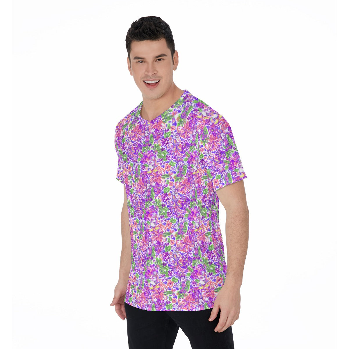 Tropical Splash Vibes - Iconic Crew - Men's Short Sleeve T-Shirt