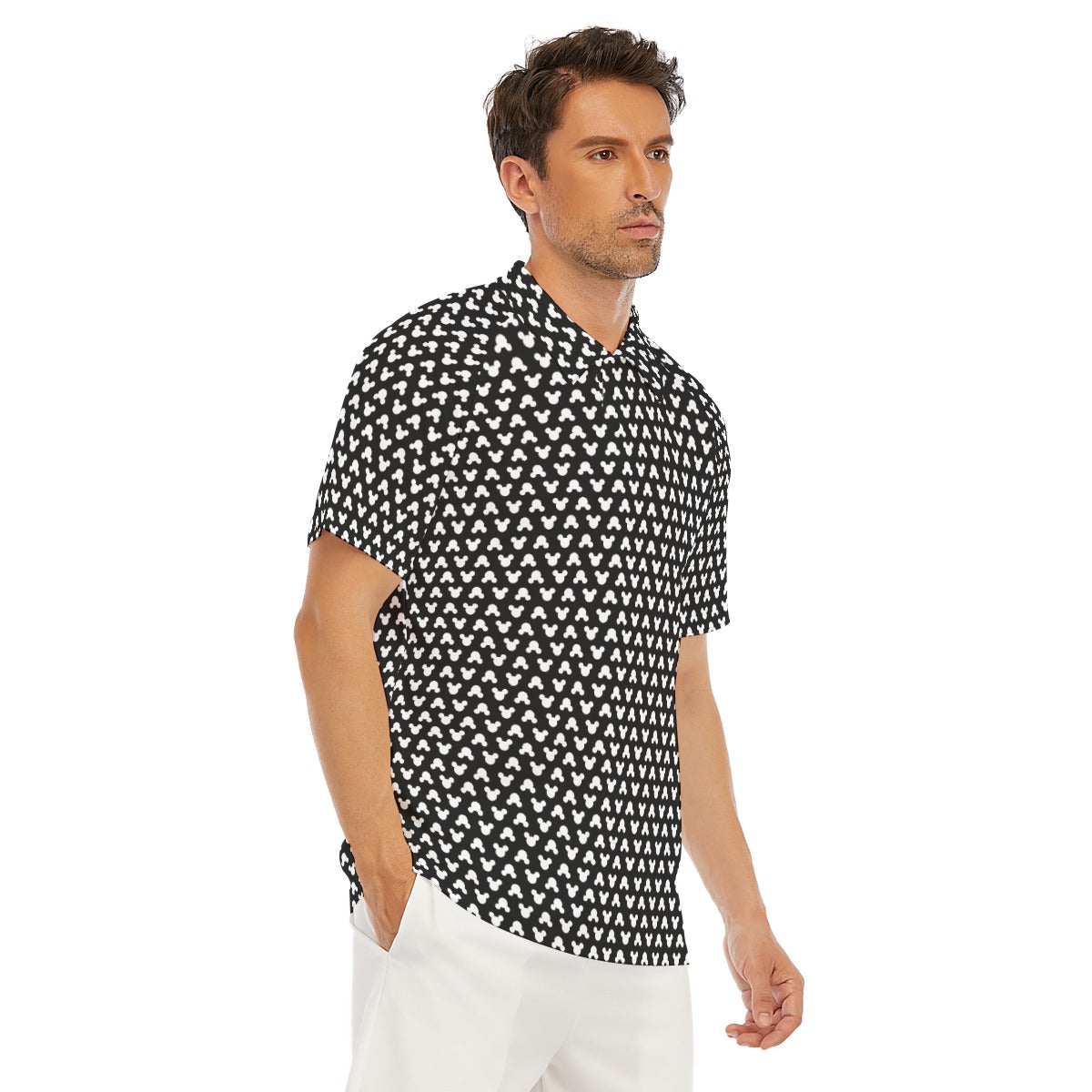 Playful Polka Dot Ears - Men's Polo Shirt