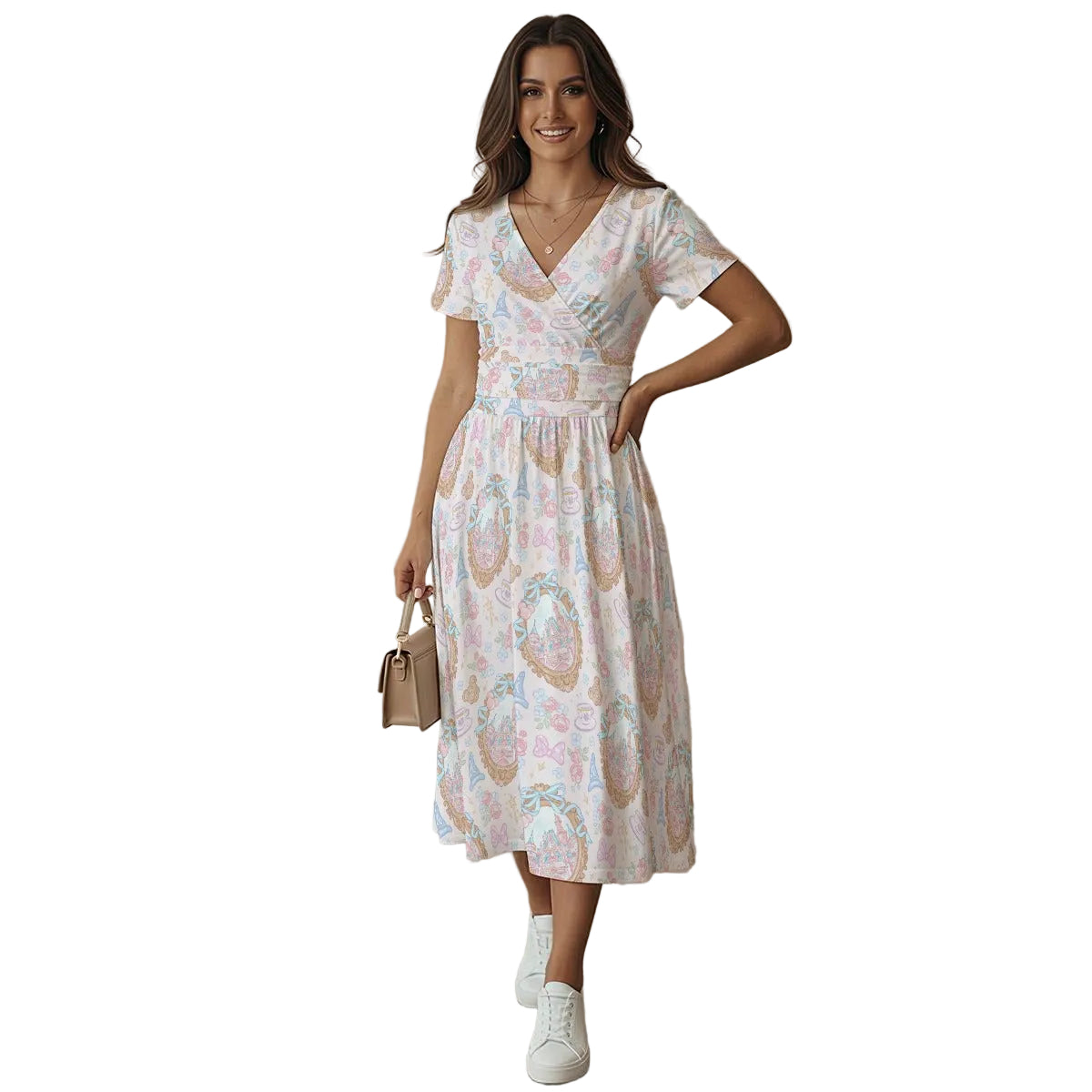 coquette midi dress Park Daydream Coquette aesthetic Sleeveless Soft One Strap Long Orange lace-up cinch Size:36R/30W