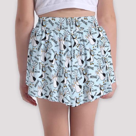 Mine Mine Mine Seagulls - Girls’ Flowy Pocket Shorts