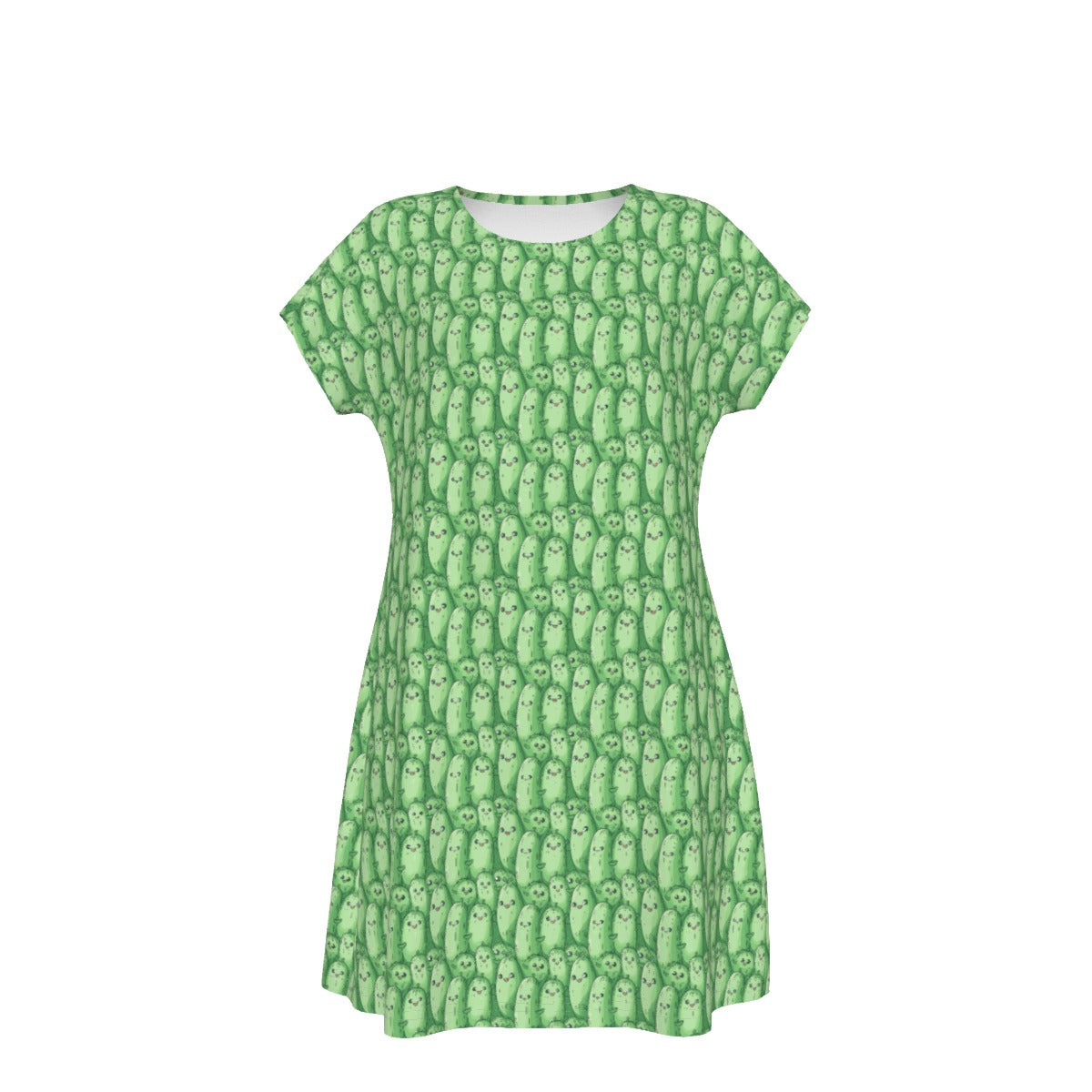 Kawaii Pickle Party - Women's T-Shirt Dress