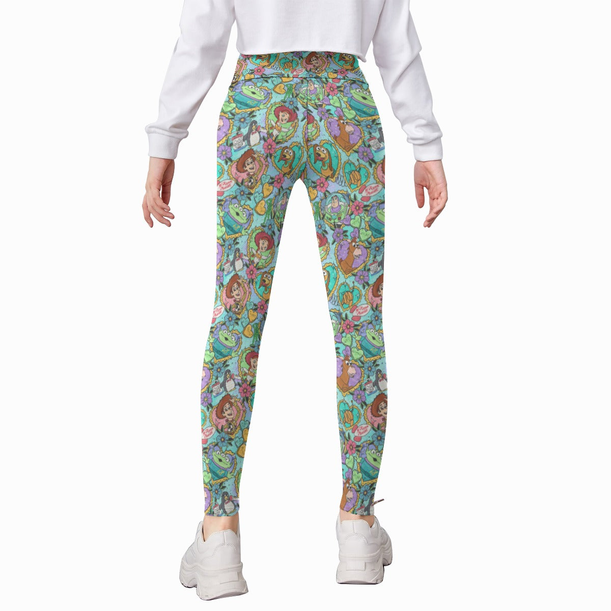 Tattoo Hearts Space Cowboys & Friends - Kid's Leggings
