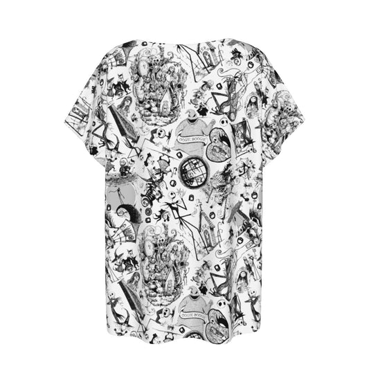 Nightmare Halloween Sketches - Women’s Relaxed Fit Scoop Tee