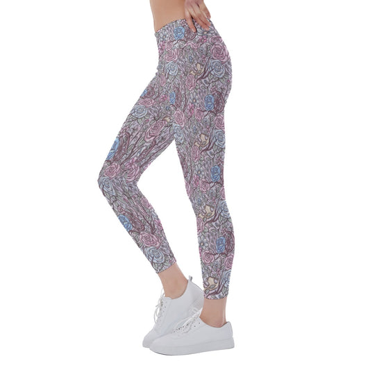 Fairytale Florals – Sleeping Enchantment - Women's Yoga Leggings