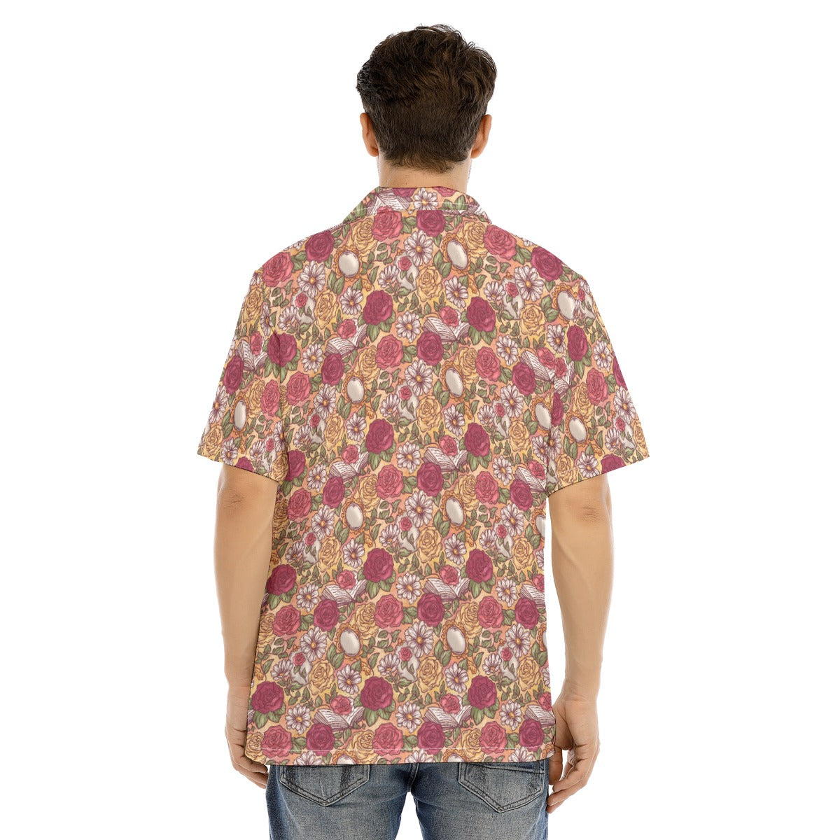 Fairytale Florals – Timeless Tale Blooms - Men's Hawaiian Button Up Shirt