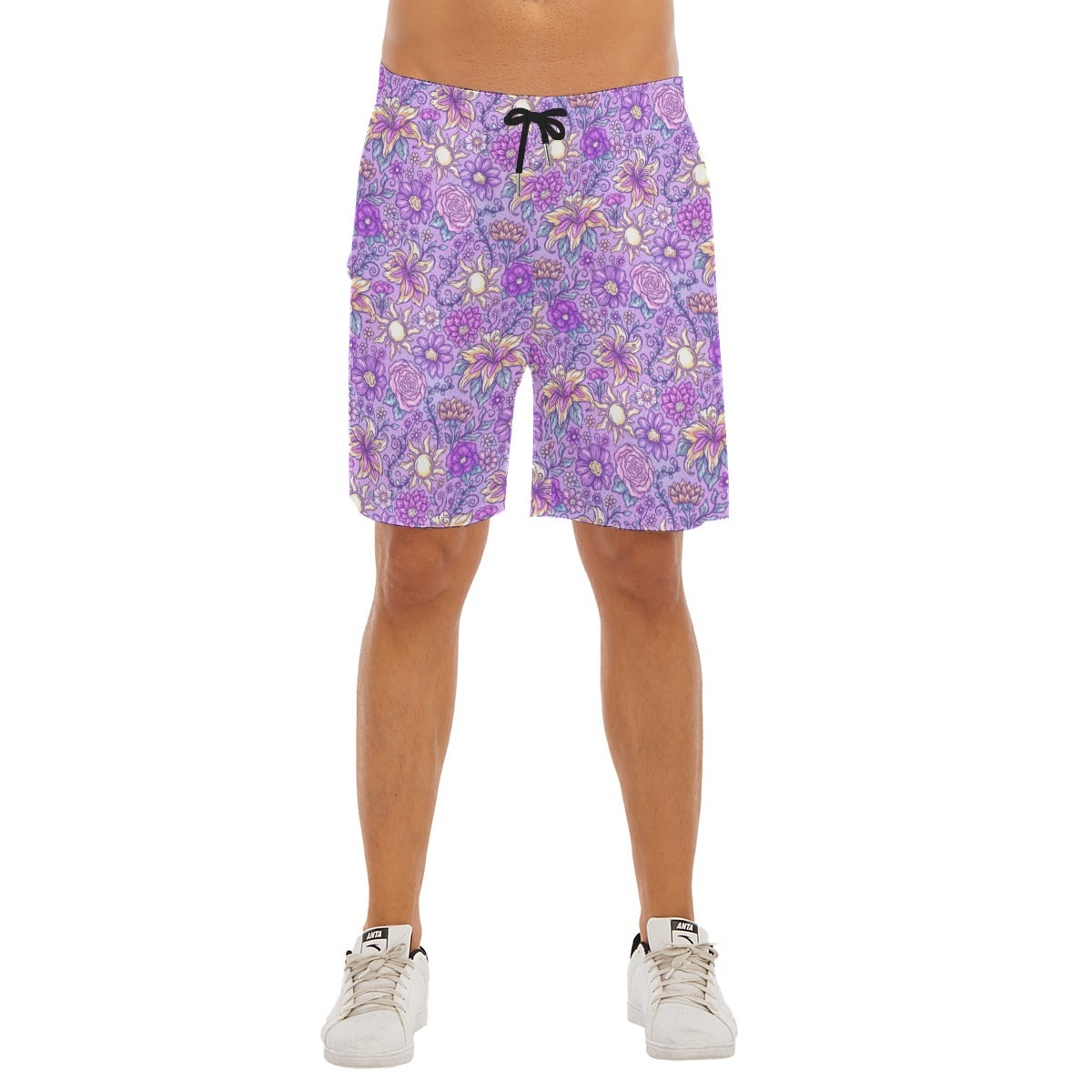 Fairytale Florals – Radiant Sunlight - Men’s Pocket Beach Shorts