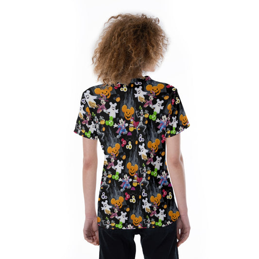 Mouse Gang Trick or Treat - Women's Short Sleeve V-Neck T-Shirt