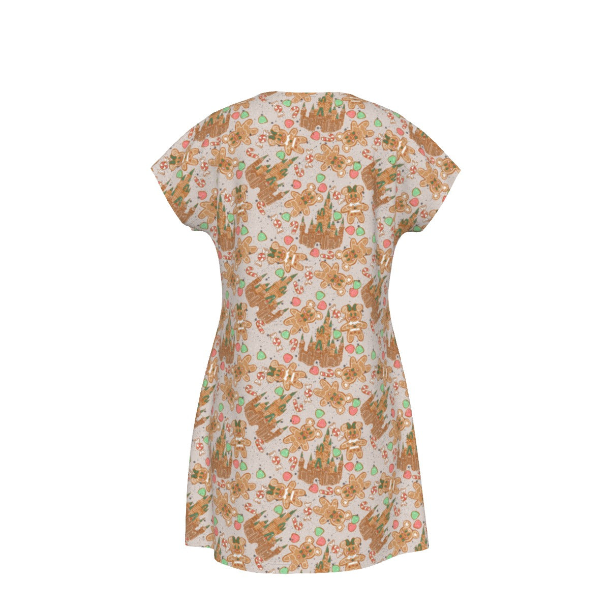 Festive Gingerbread Treats - Women's T-Shirt Dress
