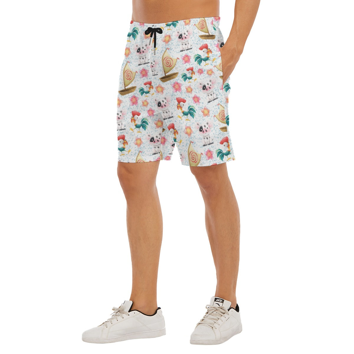 Island Pig & Rooster Duo - Men’s Pocket Beach Shorts