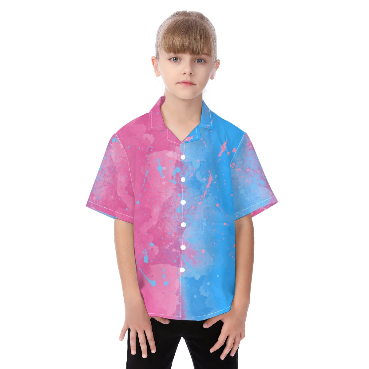 Pink or Blue Fairytale Dress - Kid's Hawaiian Button Up Shirt