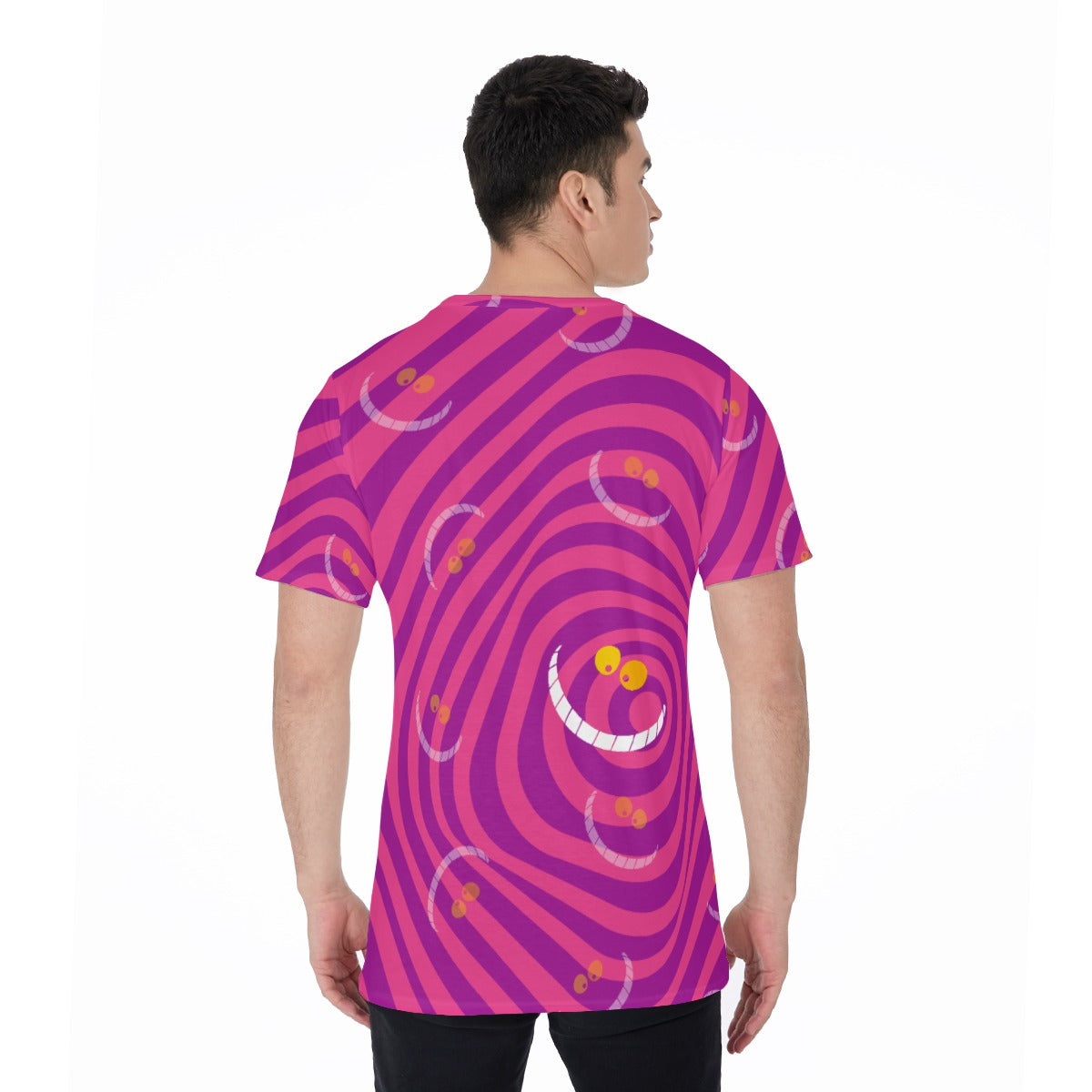 Whimsical Grinning Stripes - Men's Short Sleeve T-Shirt