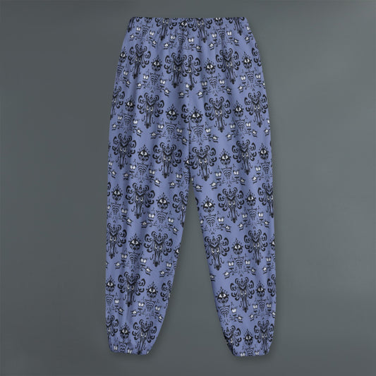 Spooky Mansion Wallpaper - Plush Fleece Lounge Pants