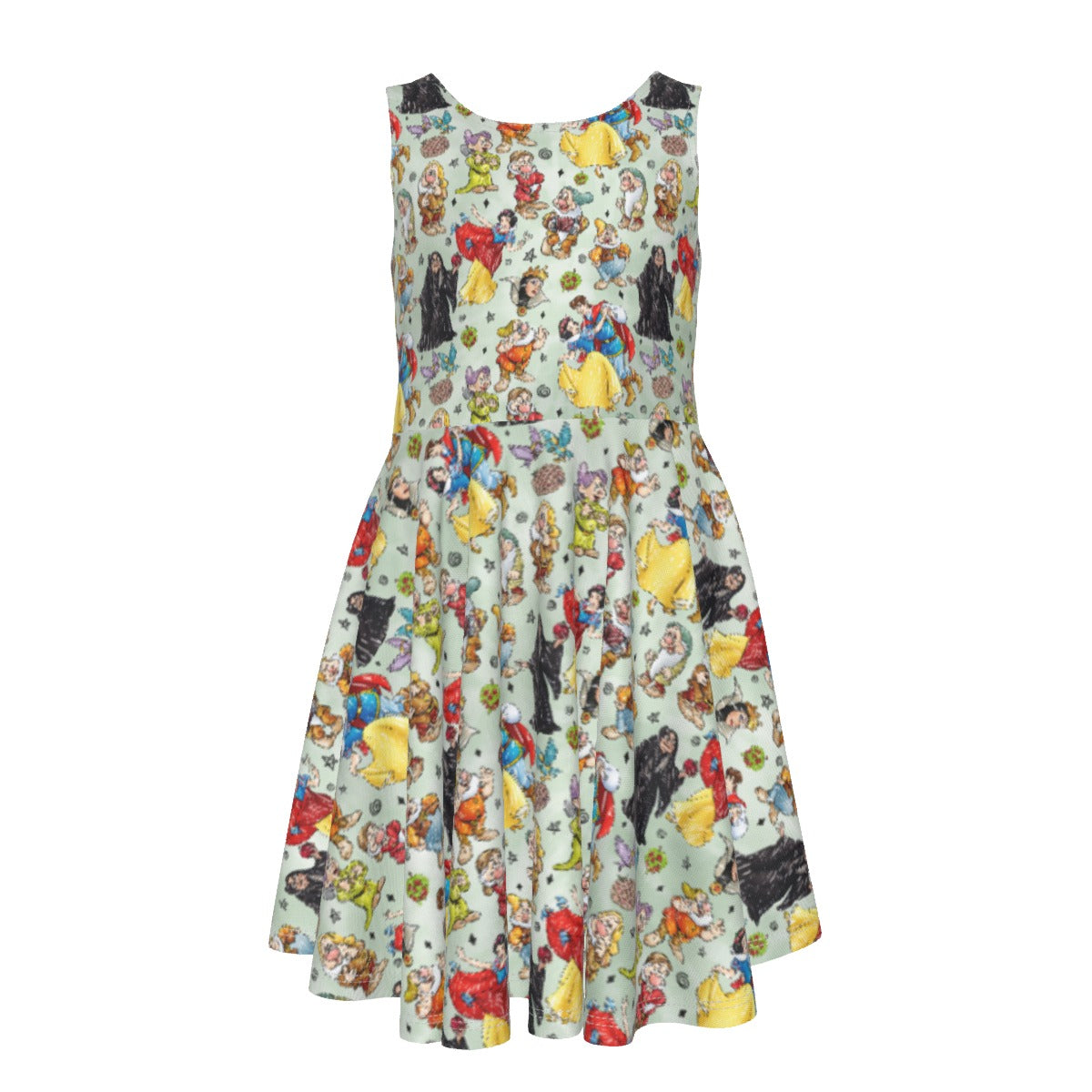 Fairest Crew Sketch - Kid's Sleeveless Skater Dress