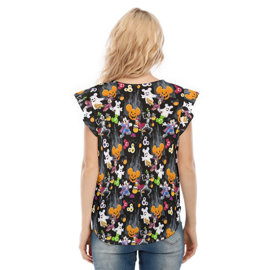 Mouse Gang Trick or Treat - Women’s Flutter Sleeve Top