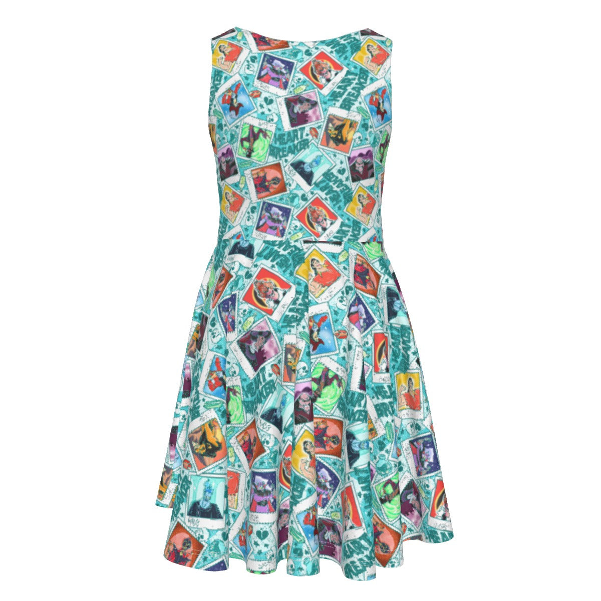 Heartbreaker Villaintine - Kid's Sleeveless Skater Dress