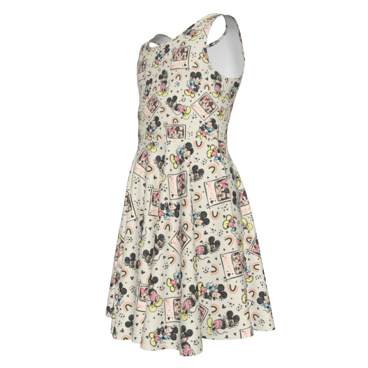Retro Camera Mouse - Kid's Sleeveless Skater Dress