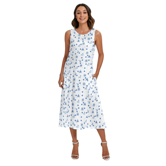 Chez Little Chef - Women’s Diagonal Pocket Midi Dress