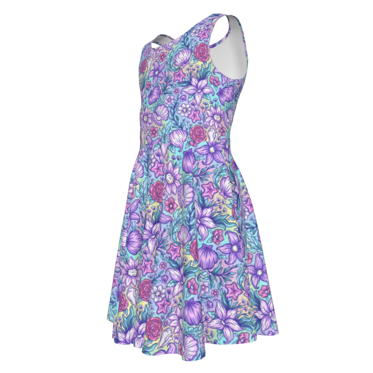 Fairytale Florals – Mermaid Princess - Kid's Sleeveless Skater Dress