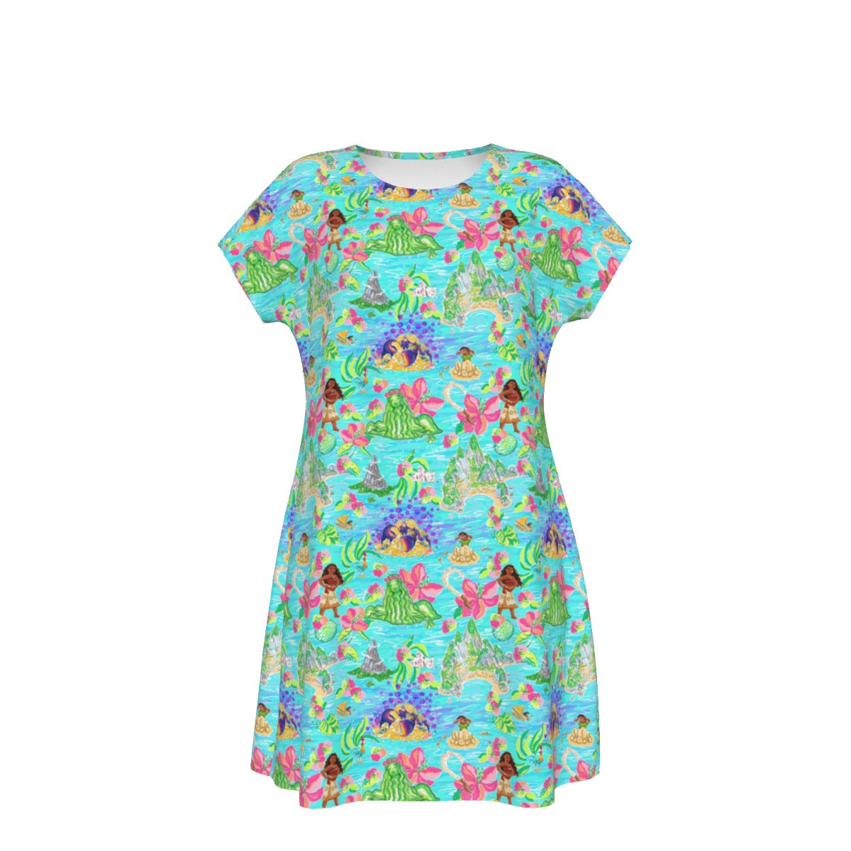 Tropical Island Paradise - Women's T-Shirt Dress
