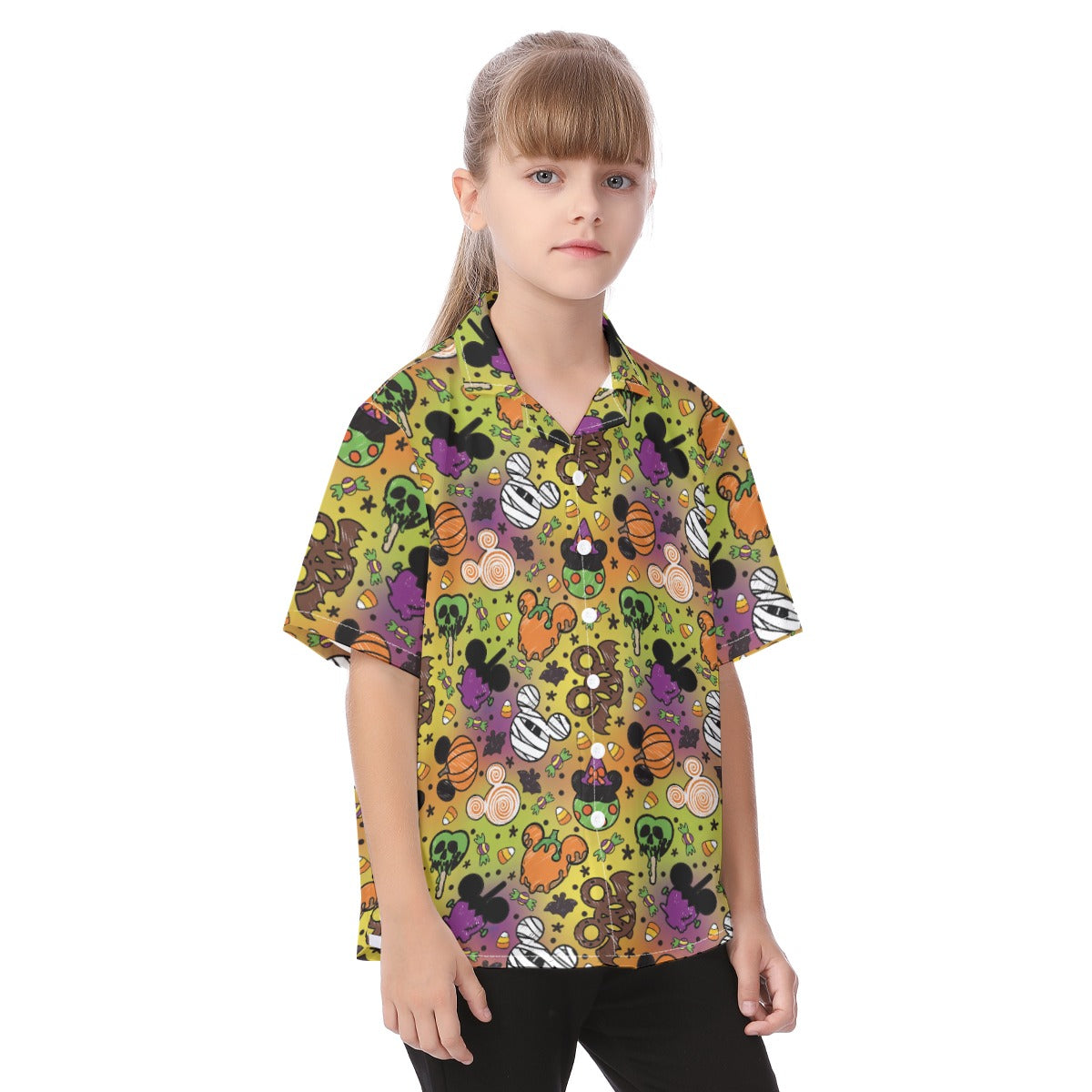 Monster Snacks Treats - Kid's Hawaiian Button Up Shirt