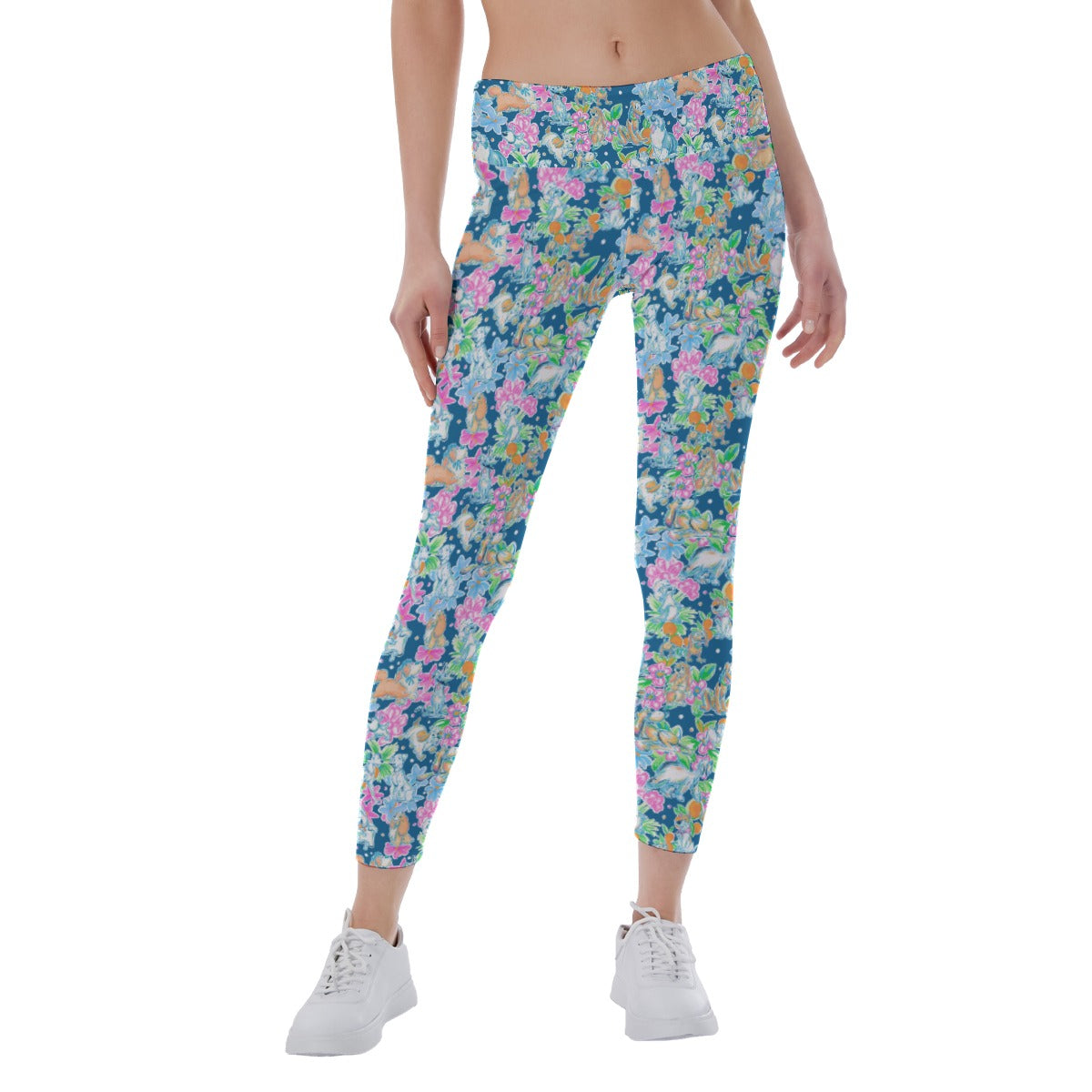 Tropical Paws & Petals - Beloved Dogs - Women's Yoga Leggings