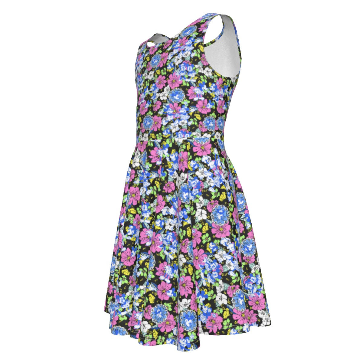 Garden Whimsy - Vintage Mouse Romancennie - Kid's Sleeveless Skater Dress