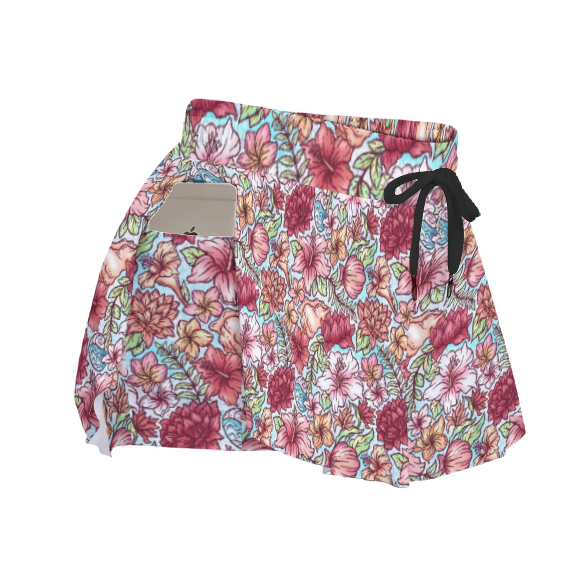 Fairytale Florals – Island Princess - Women's Flowy Pocket Shorts