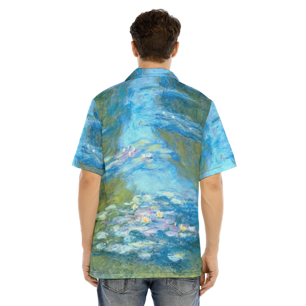 Monet Water Lillies - Men's Hawaiian Button Up Shirt
