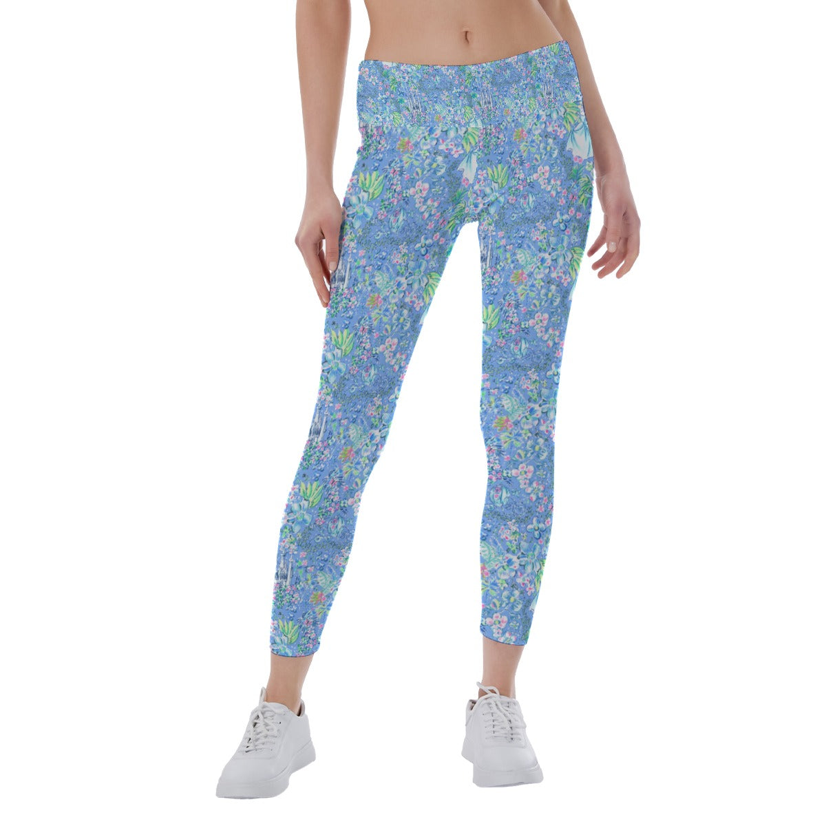 Bright Tropical Princess - Royal Beach Day - Women's Yoga Leggings