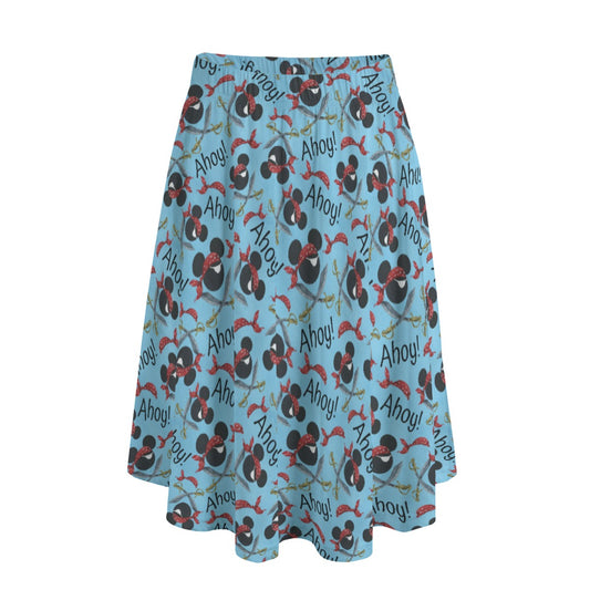 Pirate Mouse Ahoy! - Women’s Pocket Midi Skirt