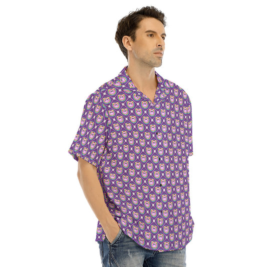 Geometric Figment - Men's Hawaiian Button Up Shirt
