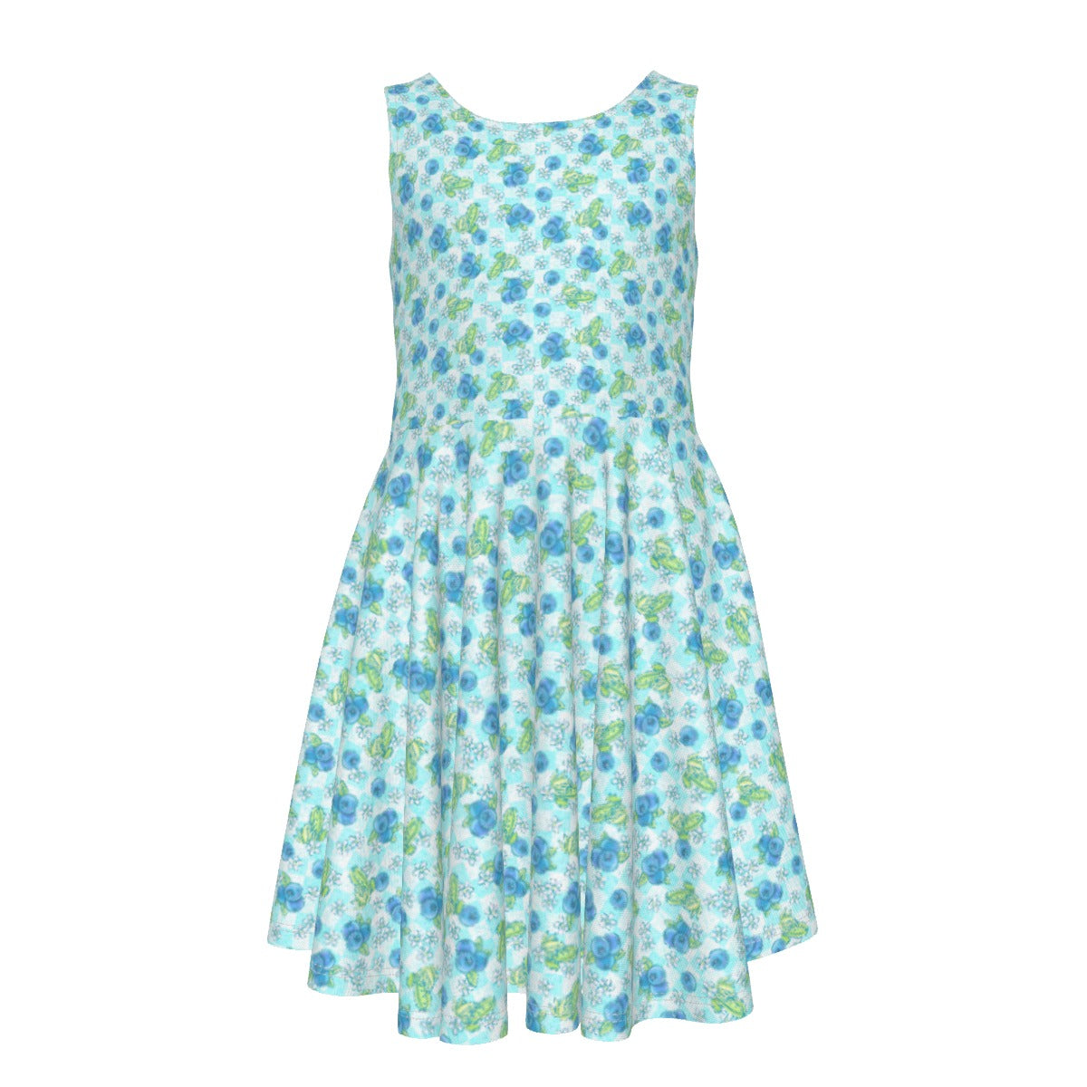Summer Fruits - Blueberry - Kid's Sleeveless Skater Dress