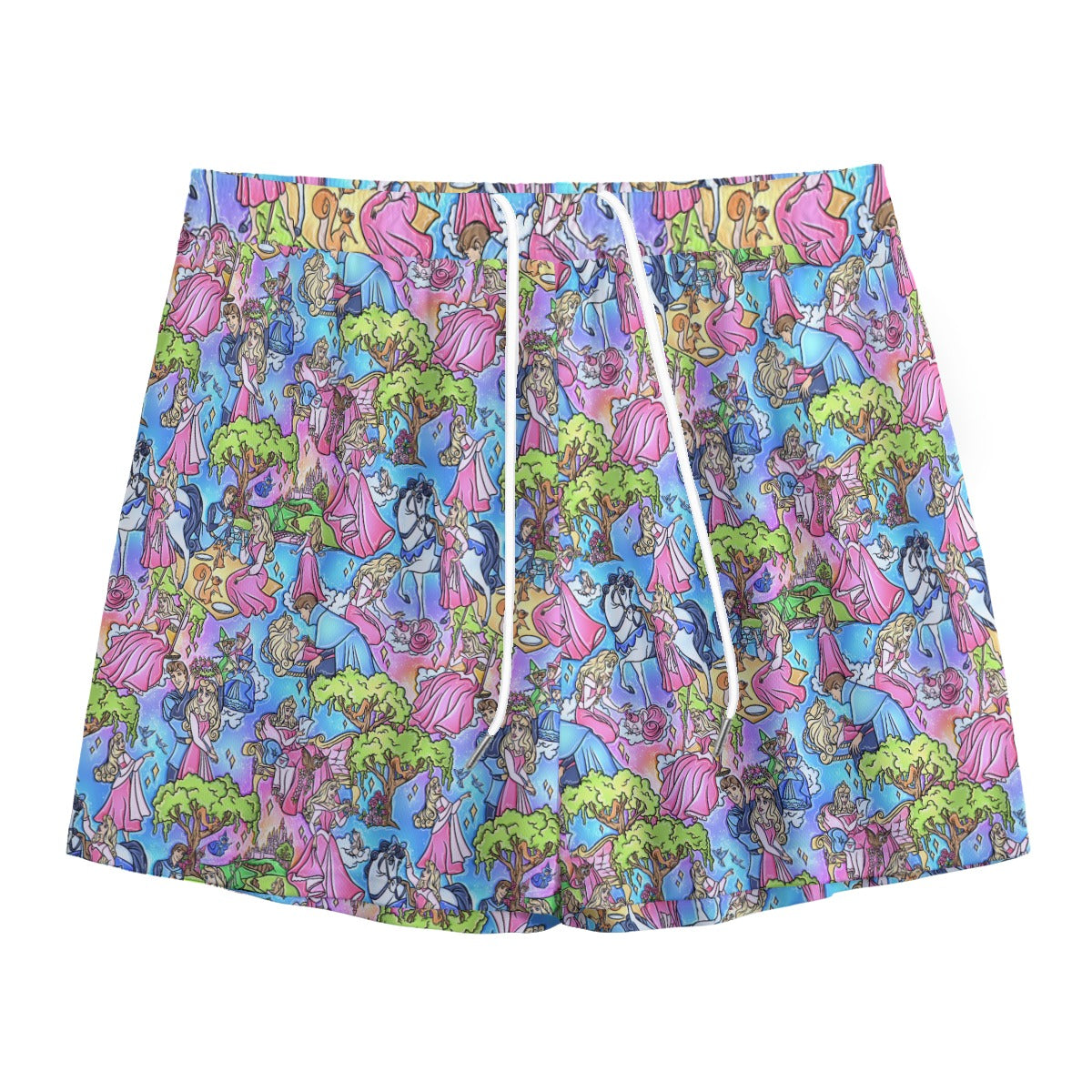 Dreaming Princess Storybook Scenes - Men’s Pocket Sports Shorts