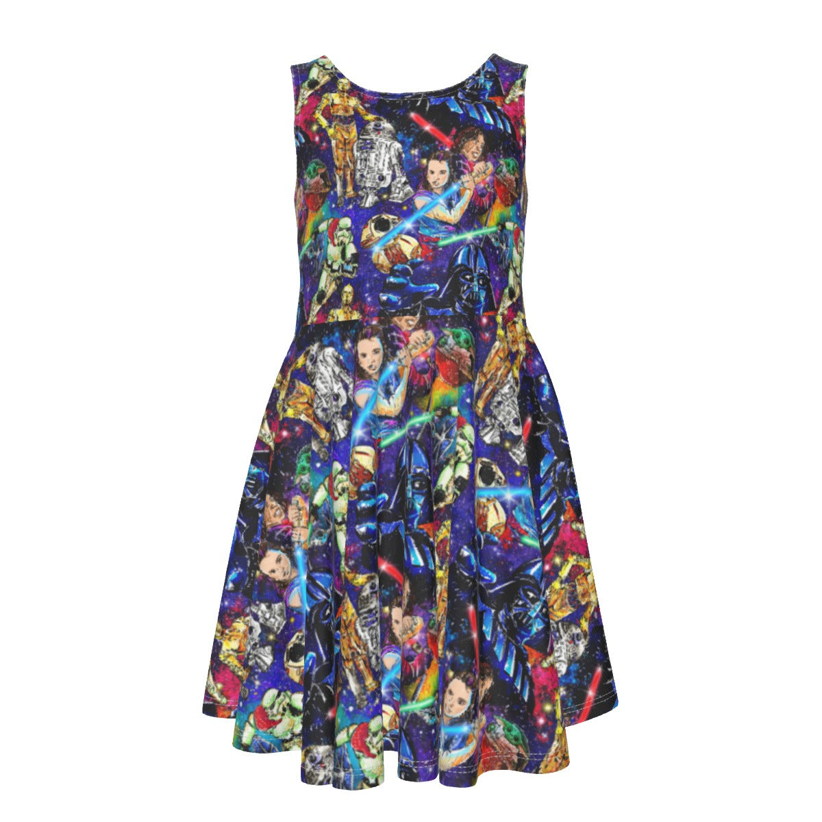 Galaxy Saga - Kid's Sleeveless Skater Dress