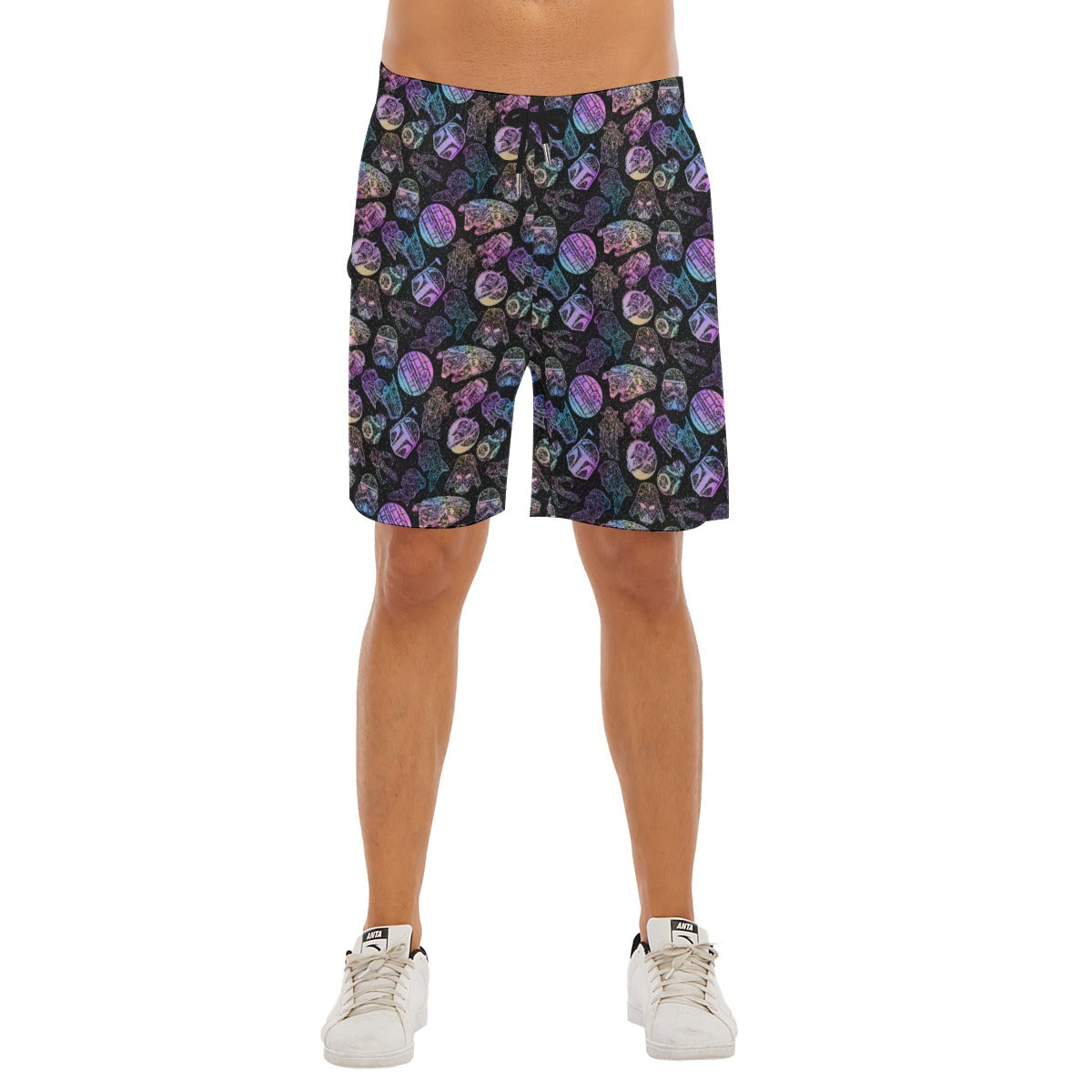 Watercolor Galactic Mandalas - Men’s Pocket Beach Shorts