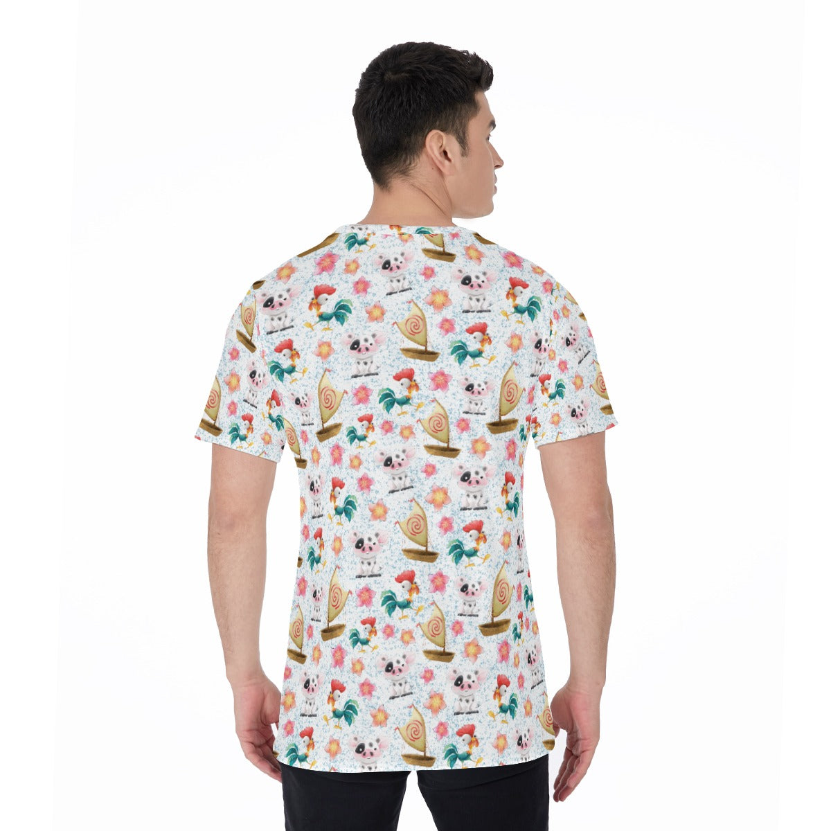 Island Pig & Rooster Duo - Men's Short Sleeve T-Shirt