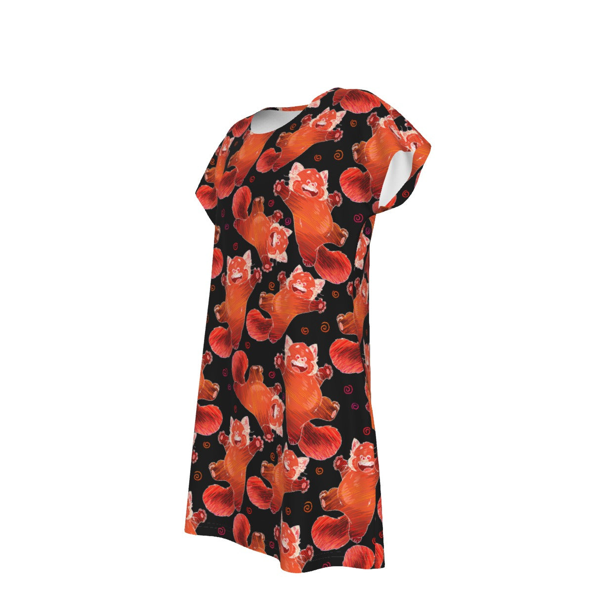 Scribbly Red Panda - Women's T-Shirt Dress
