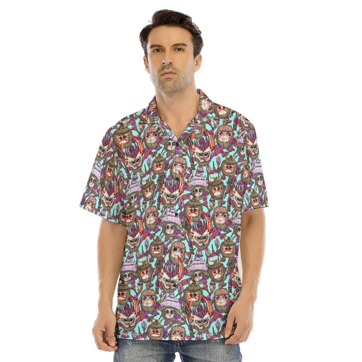 Island Coconut Pirates - Men's Hawaiian Button Up Shirt