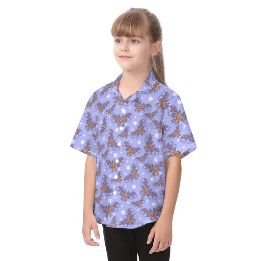 Blooming Bats - Kid's Hawaiian Button Up Shirt