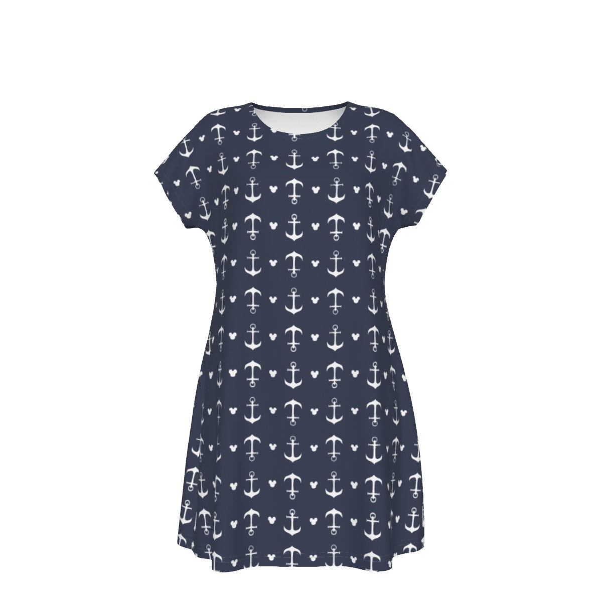 Anchors & Mouse Ears - Women's T-Shirt Dress