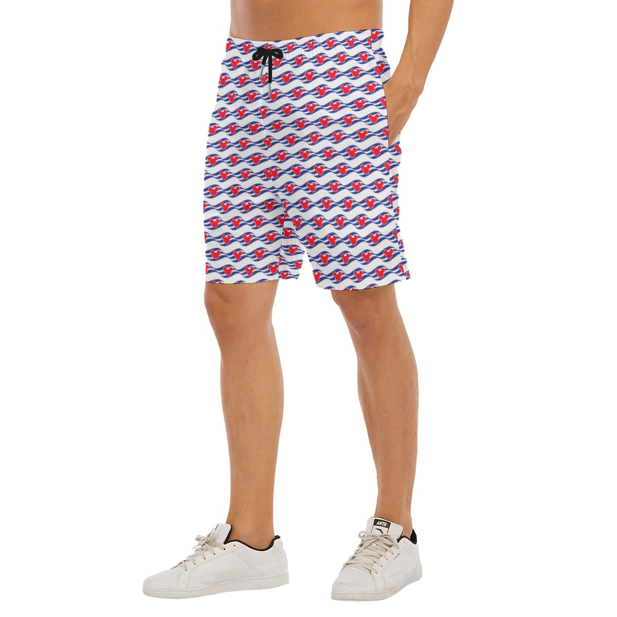 Nautical Cruise Logo Print - Men’s Pocket Beach Shorts