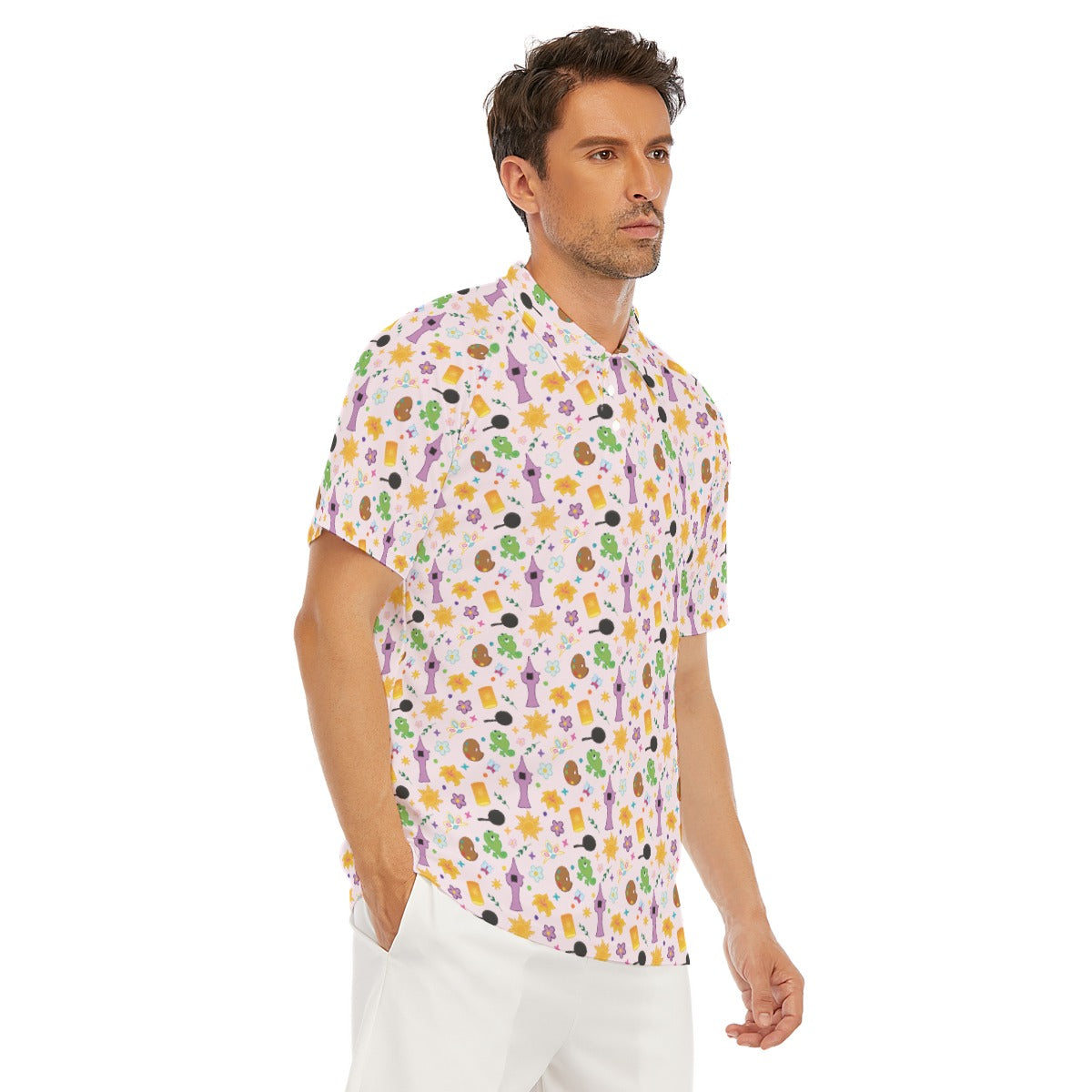 Long Hair Princess Icons - Men's Polo Shirt