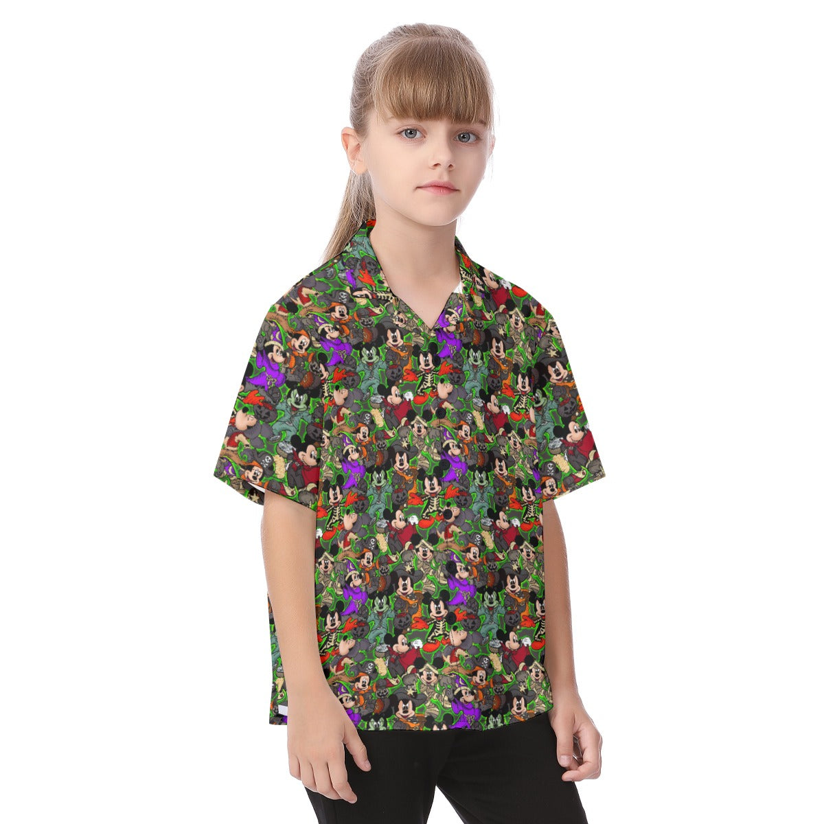 Halloween Costume Mashup - Kid's Hawaiian Button Up Shirt