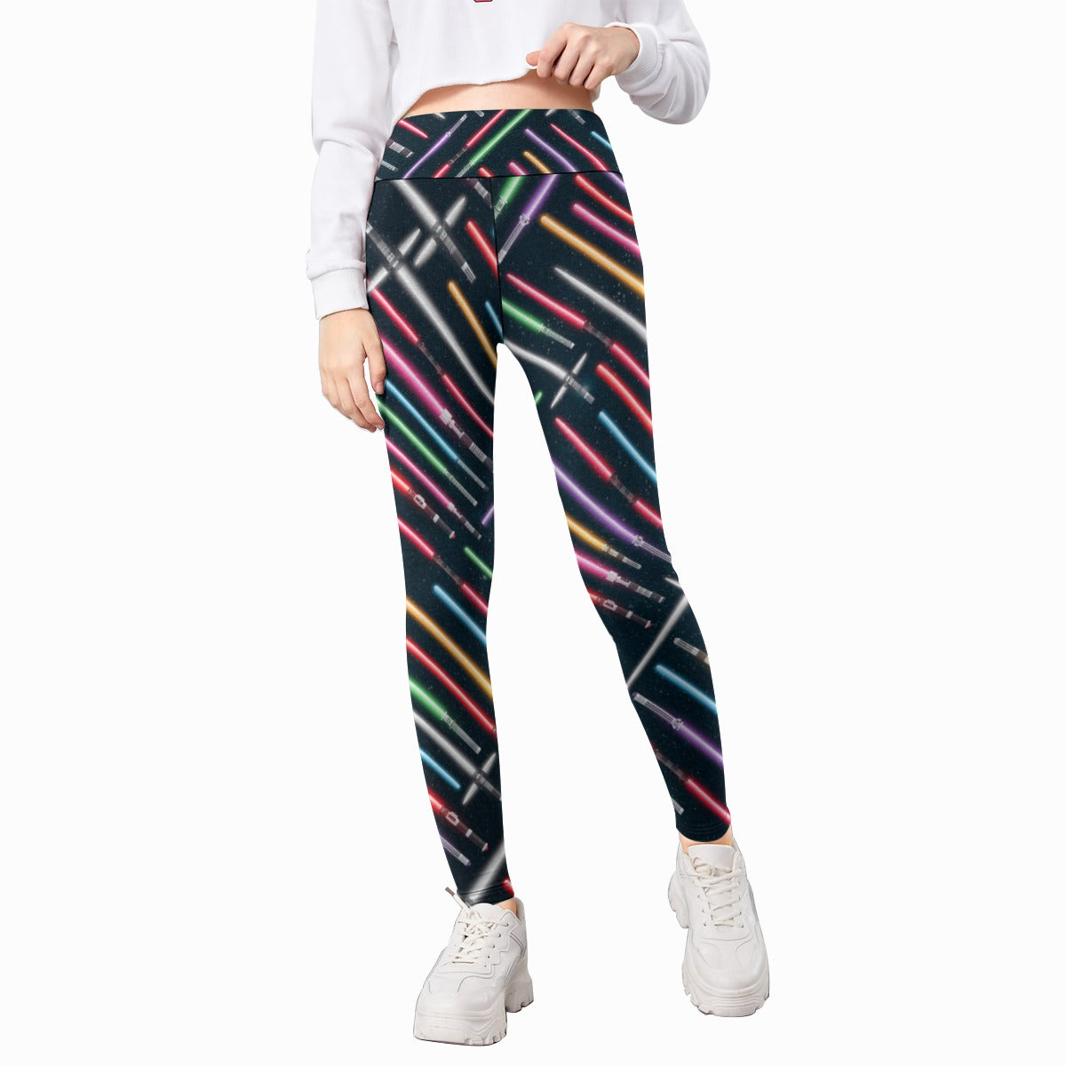Vibrant Galaxy Sabers - Kid's Leggings