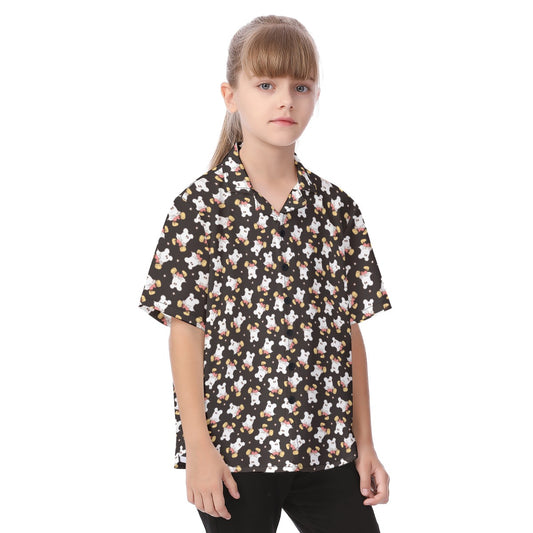 Ghostly Mouse - Kid's Hawaiian Button Up Shirt