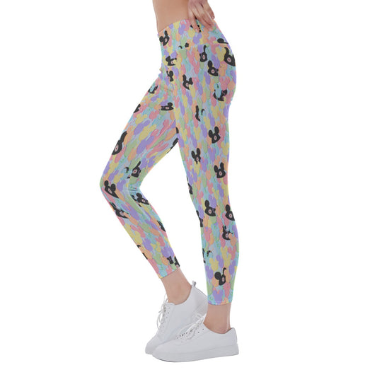 Pastel Mouse Ear Balloons - Women's Yoga Leggings