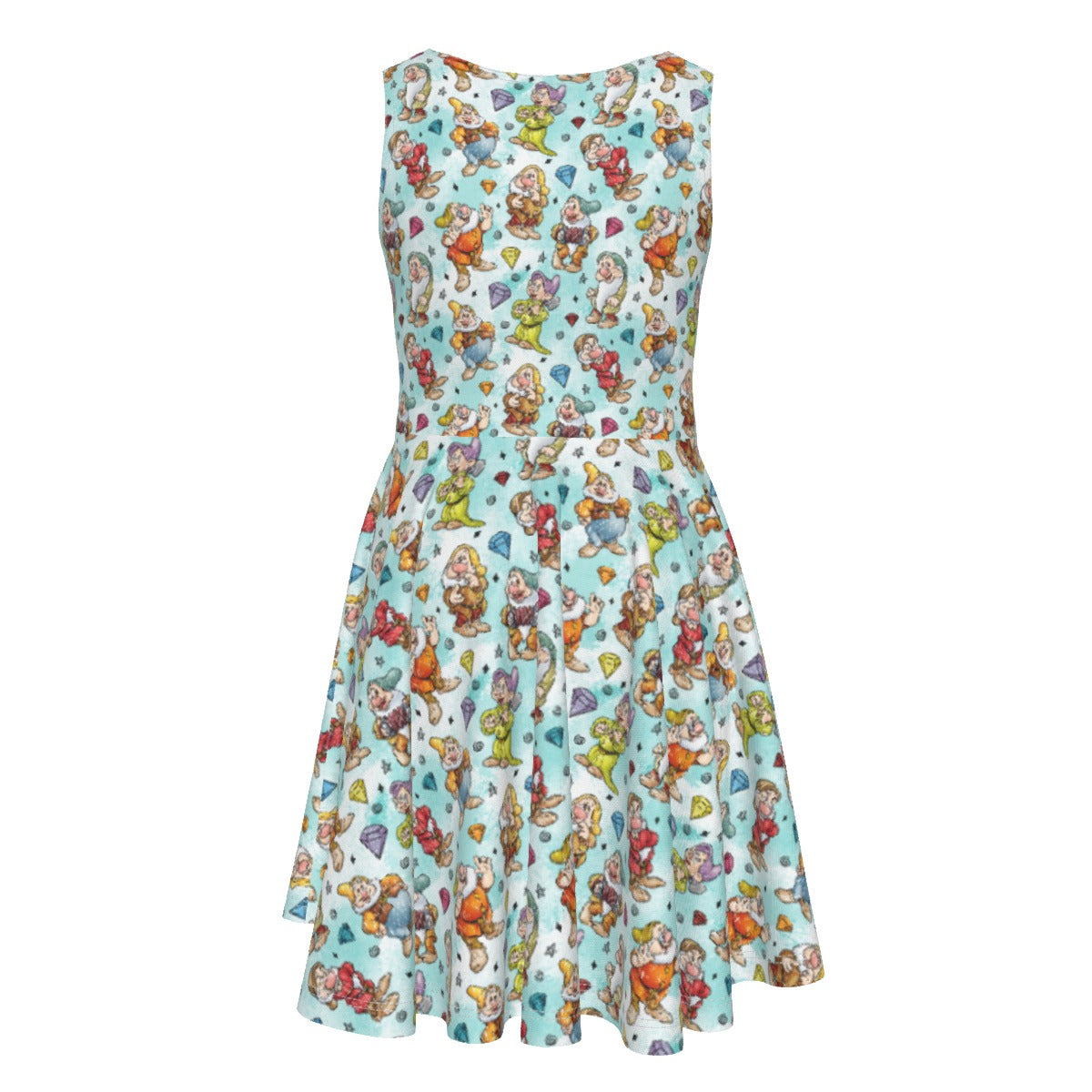 Seven Helpers Sketch - Kid's Sleeveless Skater Dress
