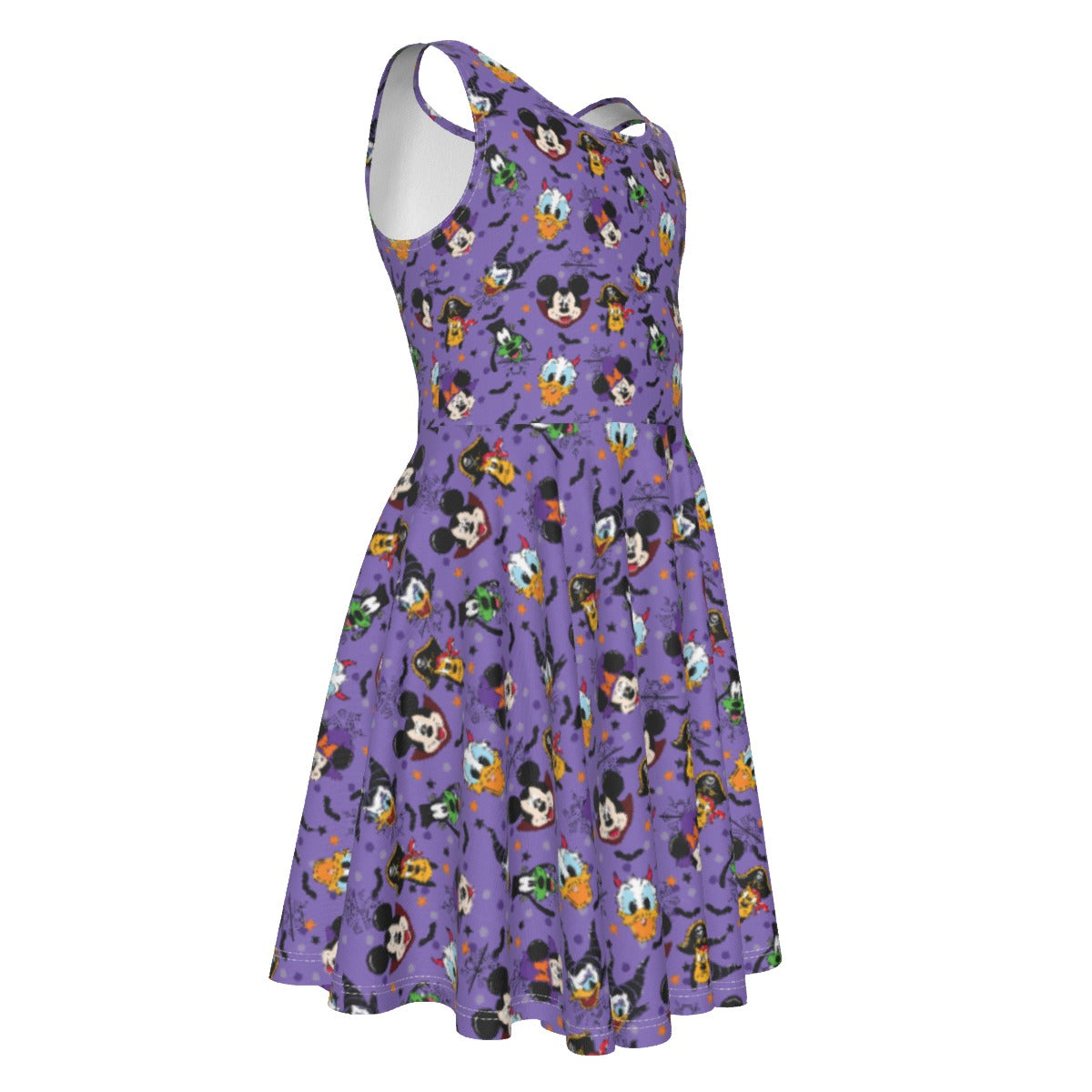 Halloween Friends in Costumeeads - Kid's Sleeveless Skater Dress