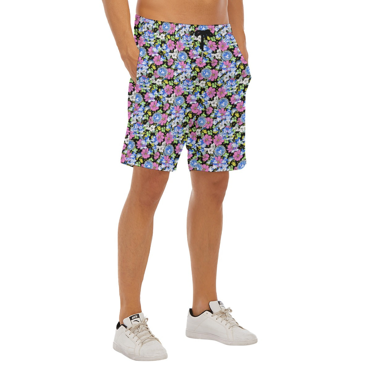 Garden Whimsy - Vintage Mouse Romance - Men’s Pocket Beach Shorts
